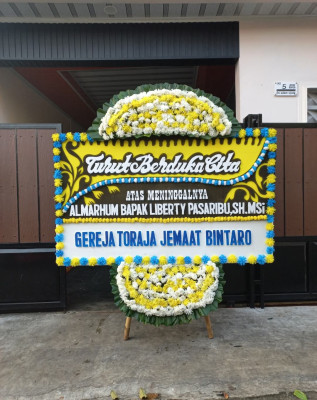 Papan Bunga Duka di Lamposi Tigo Nagori